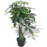 vidaXL Árbol de la fortuna artificial con macetero 85 cm verde