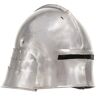 vidaXL Réplica de casco de caballero medieval antiguo LARP acero plata