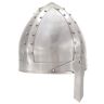 vidaXL Réplica de casco de caballero medieval antiguo LARP acero plata