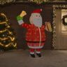 vidaXL Papá Noel de Navidad decorativo con LEDs tela lujosa 180 cm