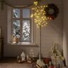 vidaXL Árbol de Navidad LED blanco cálido sauce interior exterior 1,8m
