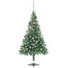 vidaXL Árbol de Navidad artificial con luces y bolas 230 ramas 120 cm