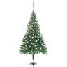 vidaXL Árbol de Navidad artificial con luces y bolas 564 ramas 180 cm