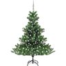 vidaXL Árbol de Navidad abeto Nordmann con LEDs y bolas verde 210 cm