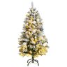 vidaXL Árbol de Navidad artificial con bisagras 150 LED y bolas 150 cm