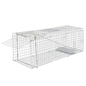 vidaXL Trampa para animales vivos galvanizada 80 cm