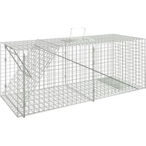 vidaXL Trampa para animales hierro galvanizado 64,5x25x26,5 cm