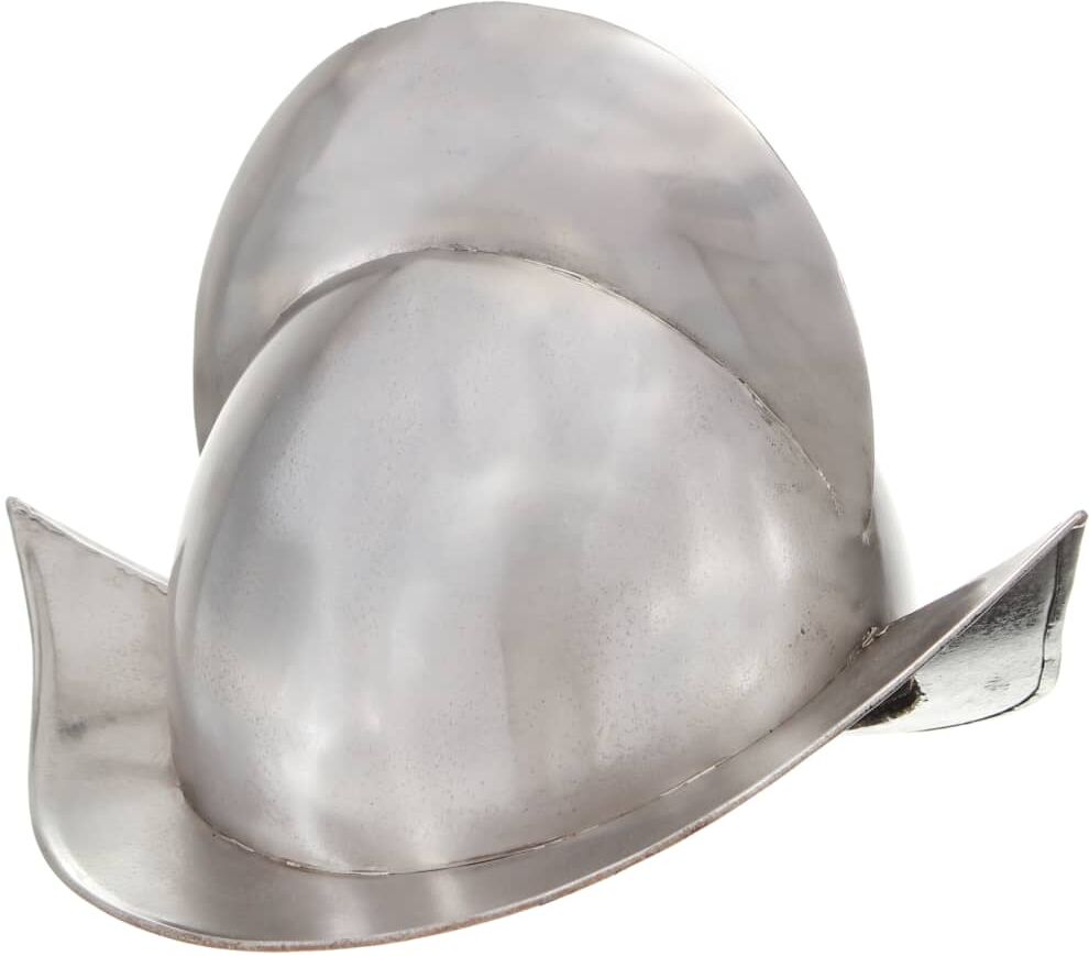 vidaXL Réplica de casco de caballero medieval antiguo LARP acero plata