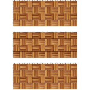 vidaXL Baldosas de porche 30x30 cm acacia 30 piezas