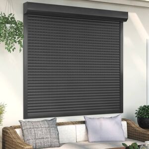 vidaXL Persiana de aluminio gris antracita 160x150 cm