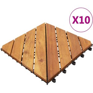 vidaXL Baldosas de terraza 10 uds madera maciza de acacia 30x30 cm