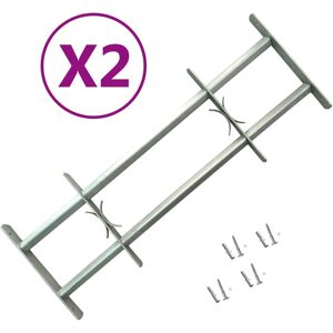 vidaXL Rejas de seguridad de ventana ajustables 2 uds 700-1050 mm