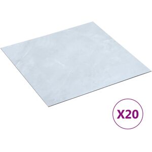 vidaXL Tarimas autoadhesivas 20 piezas PVC 1,86 m² mármol blanco