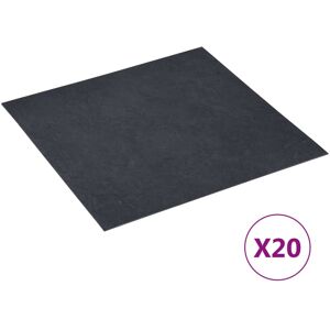 vidaXL Tarimas autoadhesivas 20 piezas PVC 1,86 m² mármol negro