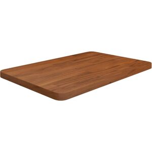 vidaXL Encimera baño madera maciza tratada marrón oscuro 60x40x2,5 cm