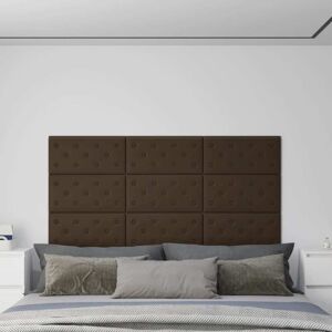 vidaXL Paneles de pared 12 uds cuero sintético marrón 60x30 cm 2,16 m²