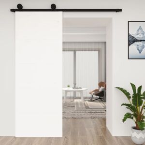 vidaXL Puerta de granero madera maciza pino blanca 80x1,8x214 cm