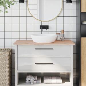 vidaXL Encimera de baño madera maciza de haya 100x50x1,5 cm