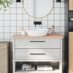 vidaXL Encimera de baño madera maciza de haya 100x60x1,5 cm