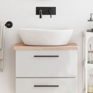 vidaXL Encimera de baño madera maciza de haya 60x40x2,5 cm