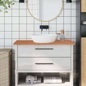 vidaXL Encimera de baño madera maciza de haya 100x50x1,5 cm