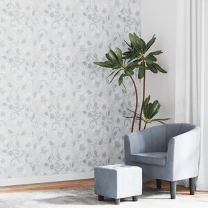 vidaXL Papel pintado de pared 3D estampado de flores gris