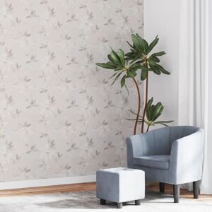 vidaXL Papel pintado de pared 3D estampado de flores gris