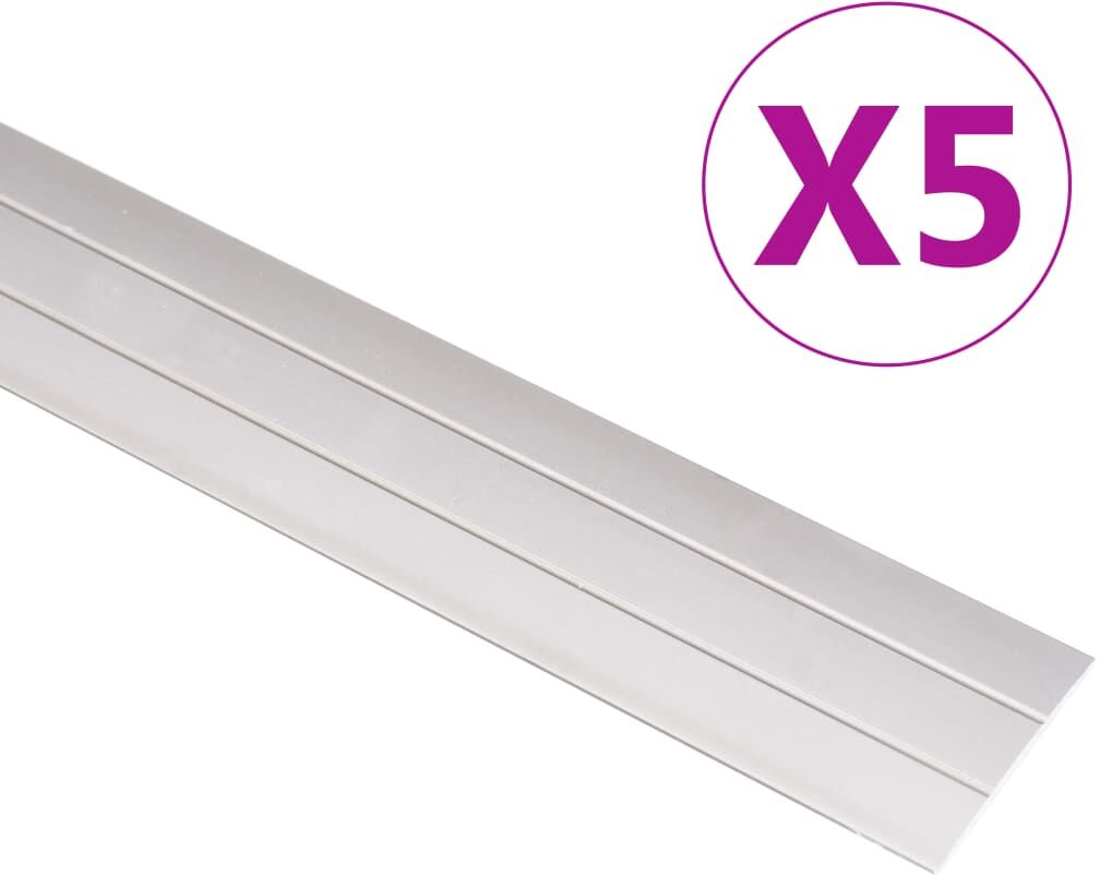 vidaXL Perfiles de suelo 5 unidades aluminio dorado 134 cm