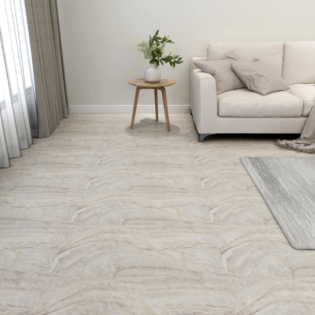 vidaXL Tarimas autoadhesivas 20 unidades PVC 1,86 m² beige