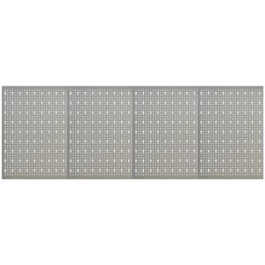 vidaXL Tableros de clavijas para pared 4 unidades acero 40x58 cm