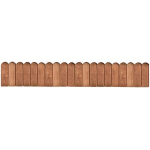 vidaXL Rollo de borde de madera de pino impregnada marrón 120 cm