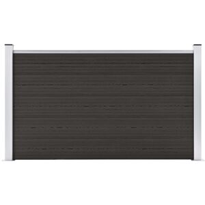 vidaXL Panel de valla WPC negro 180x105 cm