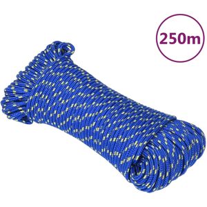 vidaXL Cuerda de barco polipropileno azul 4 mm 250 m