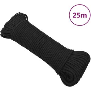 vidaXL Cuerda de barco polipropileno negro intenso 5 mm 25 m