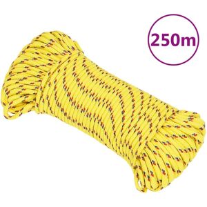 vidaXL Cuerda de barco polipropileno amarillo 4 mm 250 m