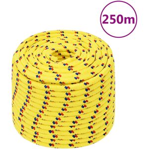 vidaXL Cuerda de barco polipropileno amarillo 12 mm 250 m