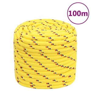 vidaXL Cuerda de barco polipropileno amarillo 18 mm 100 m