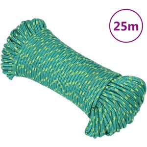 vidaXL Cuerda de barco polipropileno verde 3 mm 25 m