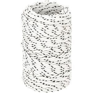 vidaXL Cuerda para barco trenzada poliéster blanco 2 mm x 25 m