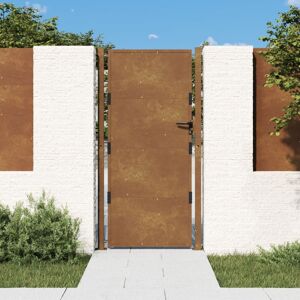 vidaXL Puerta de jardín acero corten 105x180 cm