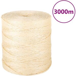 vidaXL Cuerda 100% sisal 2 mm 3000 m