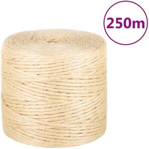 vidaXL Cuerda 100% sisal 4 mm 250 m