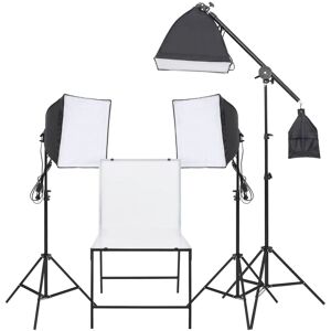 vidaXL Kit de iluminación de estudio fotográfico con mesa para bodegón