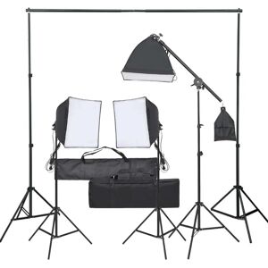 vidaXL Kit de estudio fotográfico con set de luces