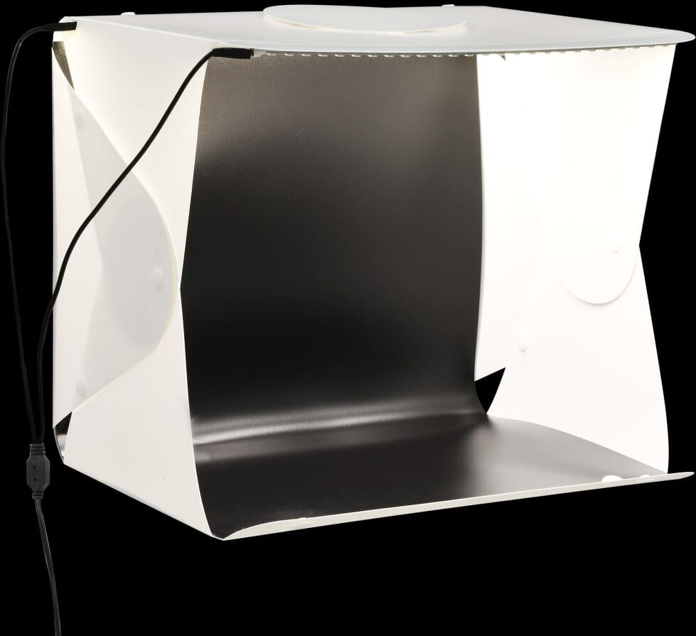 vidaXL Caja de luz estudio fotografía plegable LED blanco 40x34x37 cm