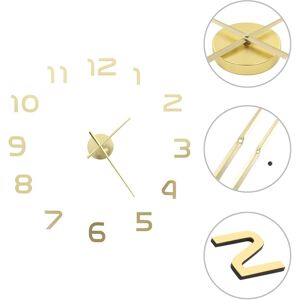 vidaXL Reloj de pared 3D con diseño moderno 100 cm XXL dorado