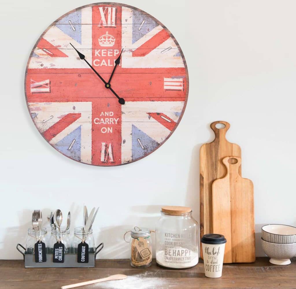 vidaXL Reloj vintage de pared UK 60 cm