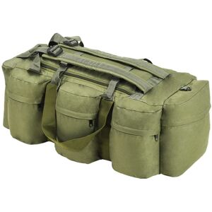 vidaXL Bolso de lona estilo militar 3-en-1 90 L verde oliva