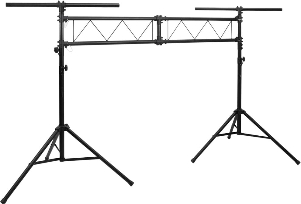 vidaXL Soporte de luces de acero negro 338x115x(180-300) cm