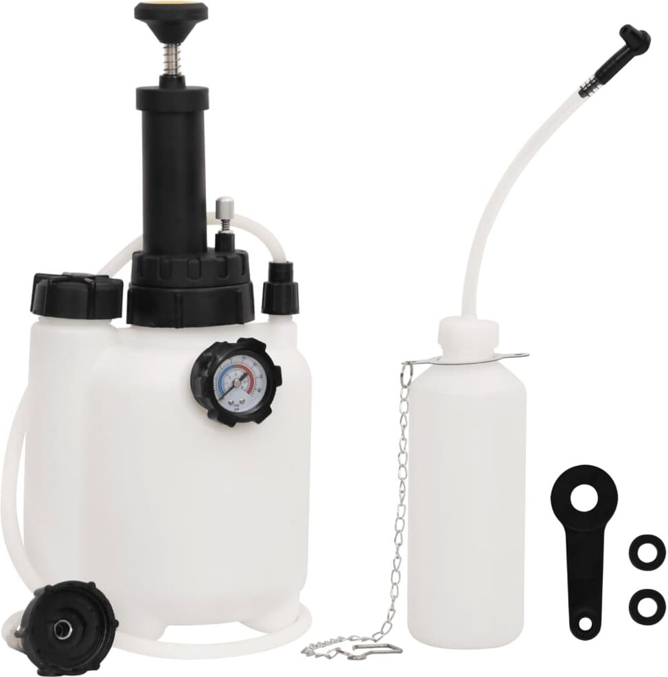 vidaXL Purgador de frenos blanco y negro 3 L